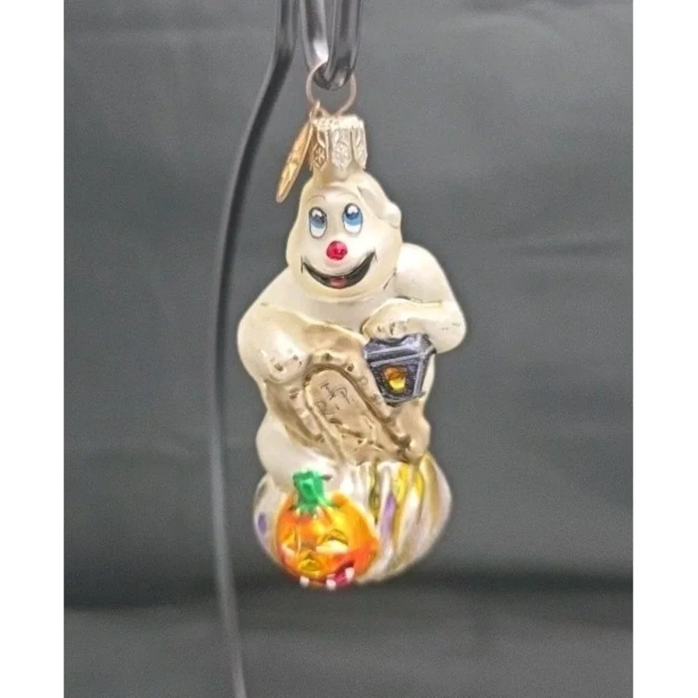 SIGNED Christopher Radko Fright D'Light Halloween Ghost Ornament 991660 VTG 1999